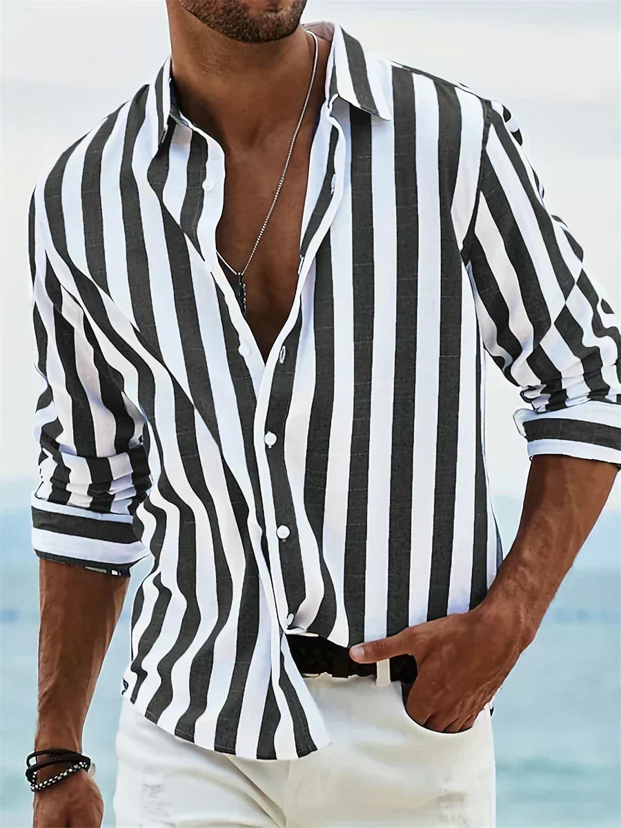 Mateo| Camisa de verano elegante rayada