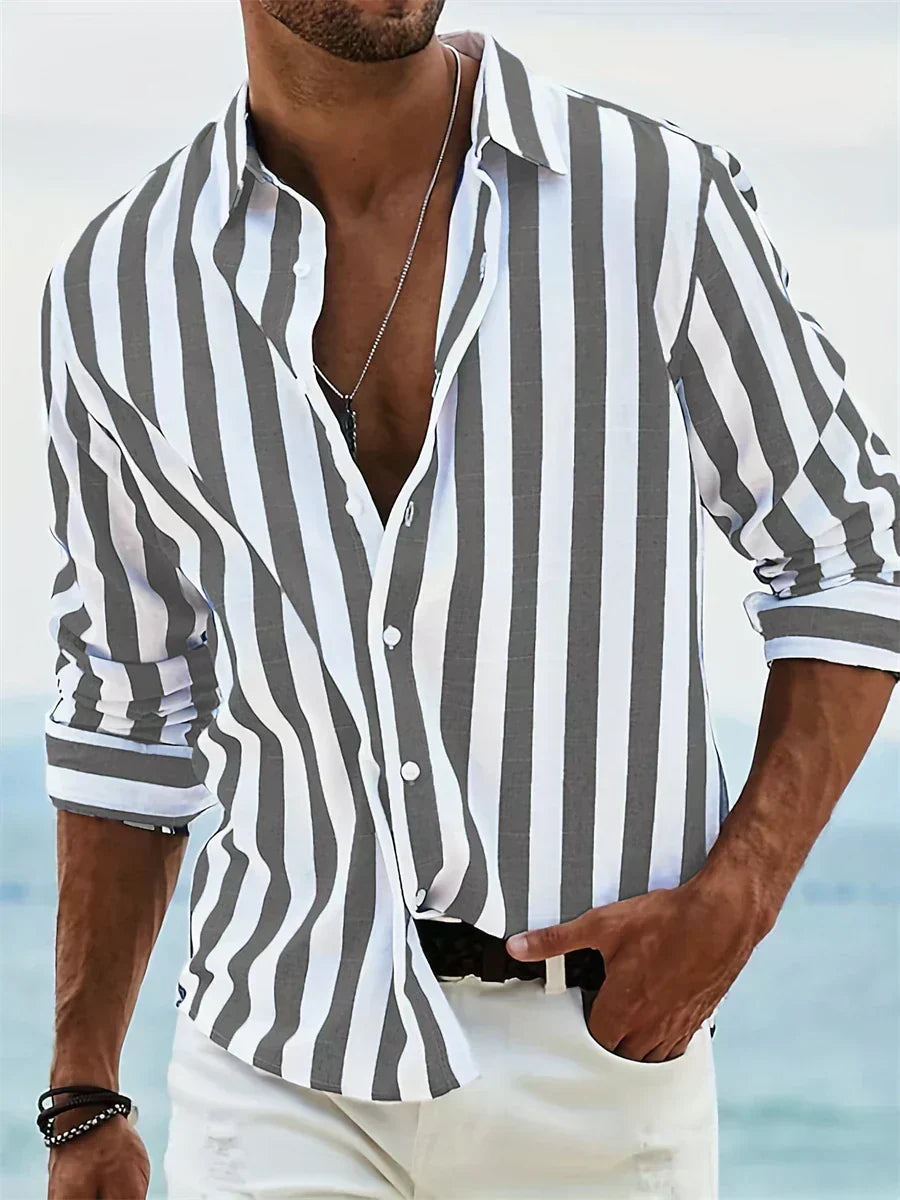 Mateo| Camisa de verano elegante rayada