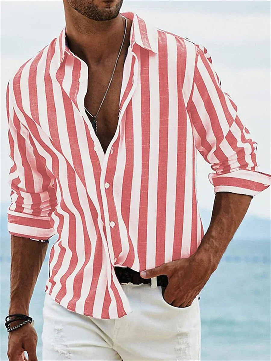 Mateo| Camisa de verano elegante rayada