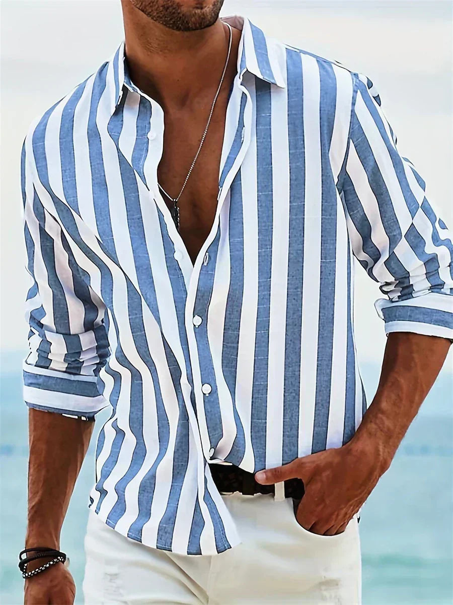 Mateo| Camisa de verano elegante rayada