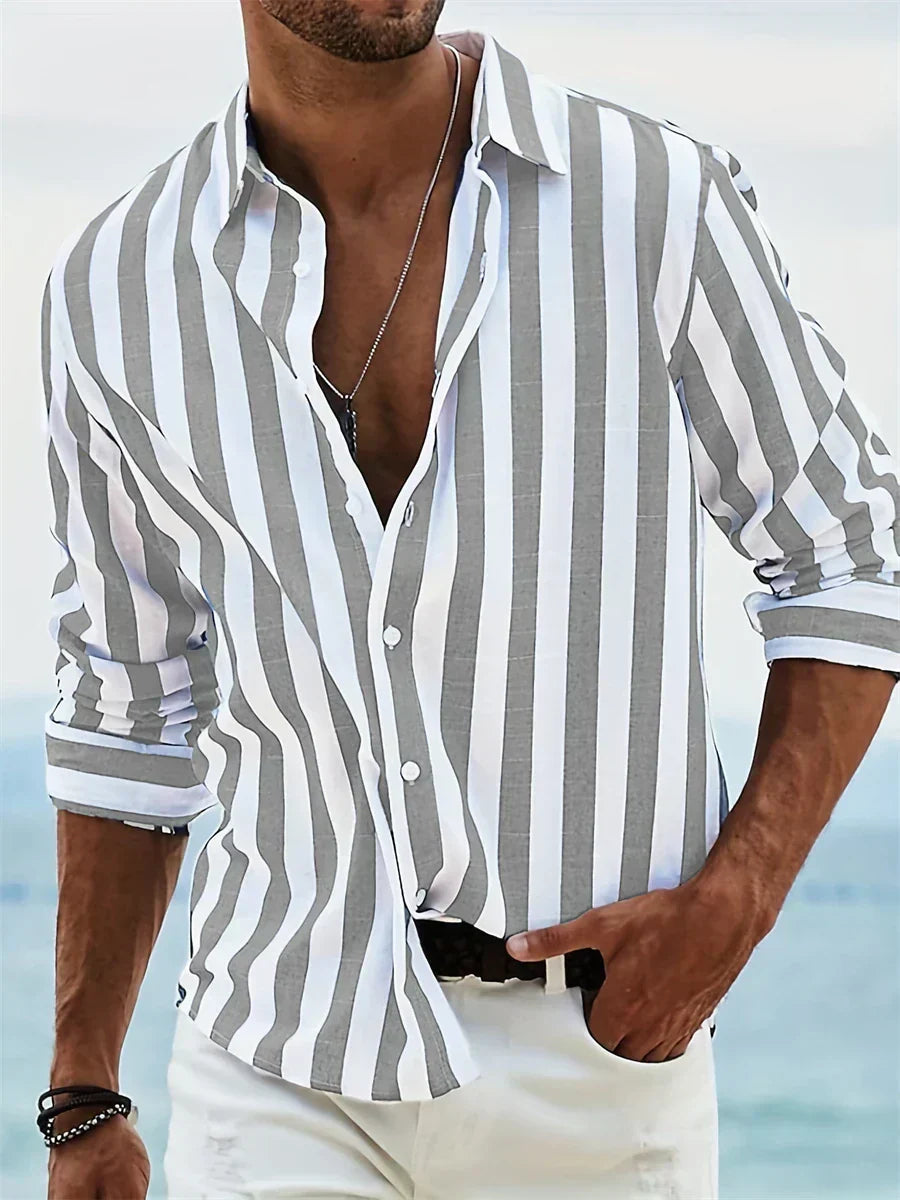 Mateo| Camisa de verano elegante rayada